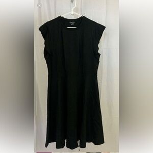 City Chic Nordstrom NEW Women's Size Small Black Frill Shoulder Dress NWT